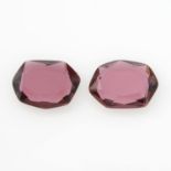 A pair of pink tourmalines, weighing 10.83ct.