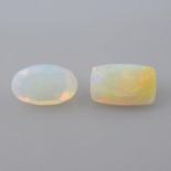 Two vari-shape opals, weighing 5.79ct.
