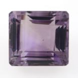 A square shape amethyst, weighing 47.78ct.