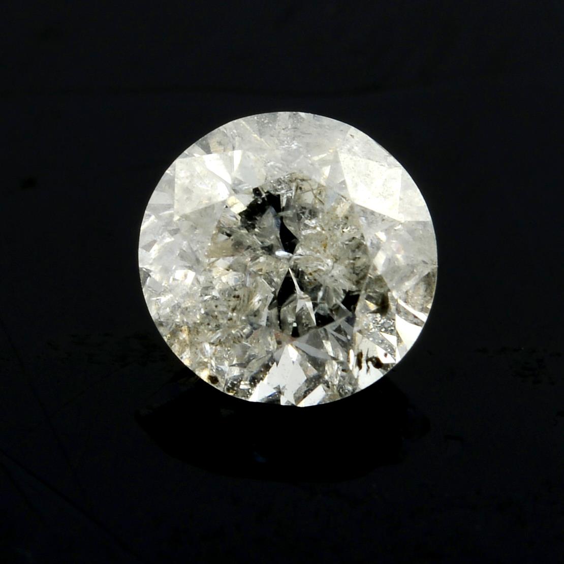 A brilliant cut diamond.