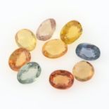 A selection of vari-shape and vari-hue sapphires.