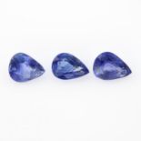 Nine pear-shape sapphires, total weight 7.72cts.