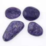 Selection of polished charoite,