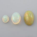 Three vari-shape opals.