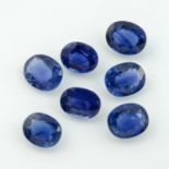 Selection of oval-shape sapphire.