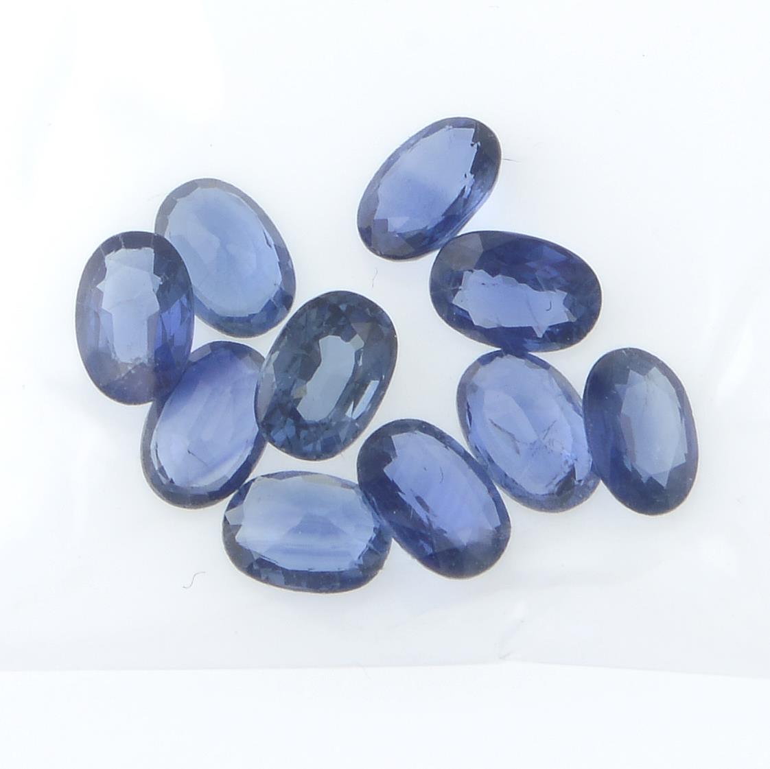 Selection of oval shape sapphires, weighing 8.56ct. - Image 2 of 2