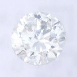 A brilliant cut diamond, weighing 0.30ct, measuring 4.36 by 4.46 by 2.53mms.