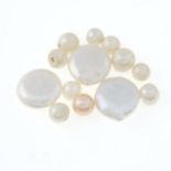 Selection of cultured pearls,