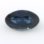 An oval-shape sapphire weighing 2.46cts.