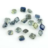 A selection of vari-shape, vari-hue sapphires.