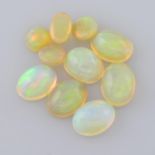 Selection of opal cabochons,