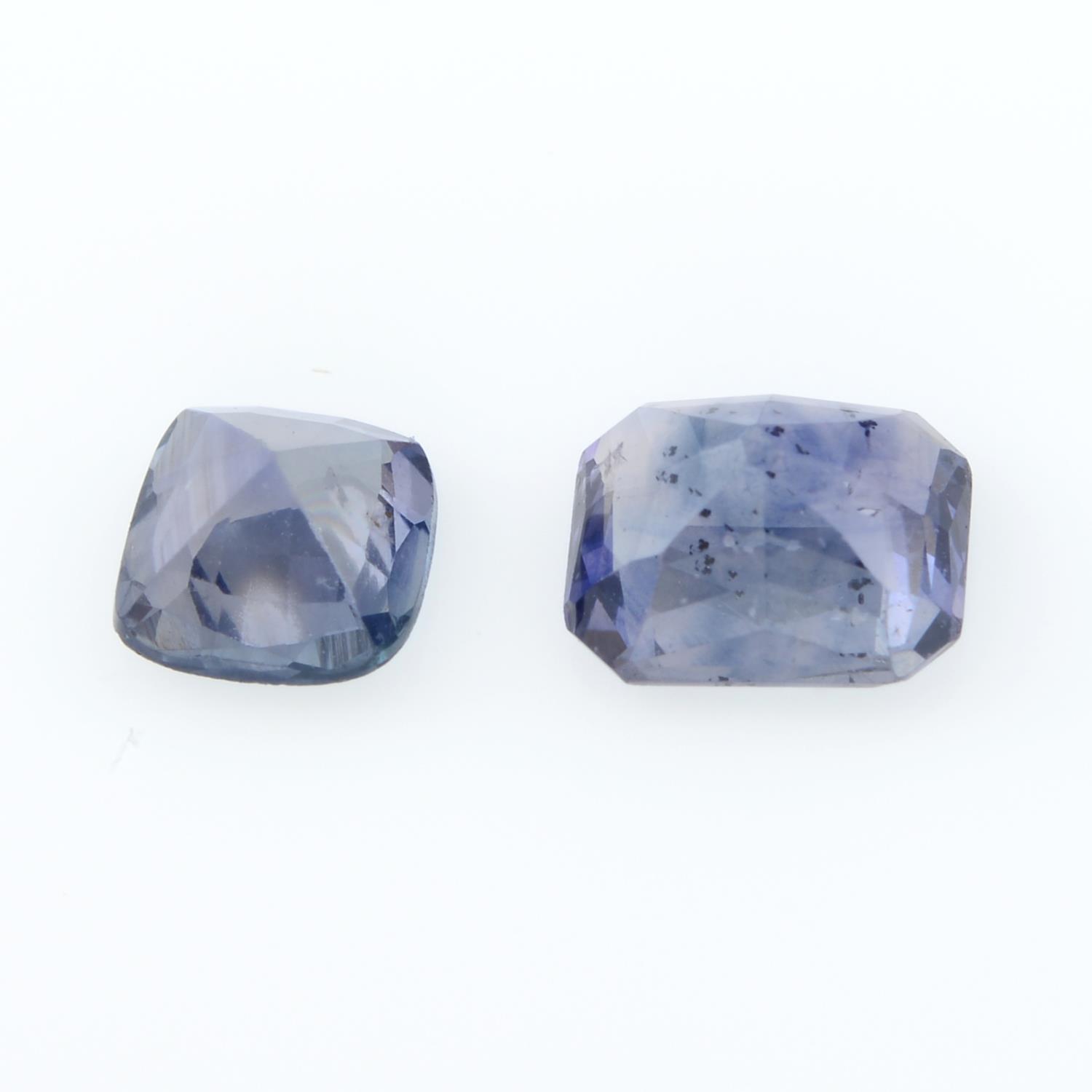 Two vari-shape sapphires, - Image 2 of 4