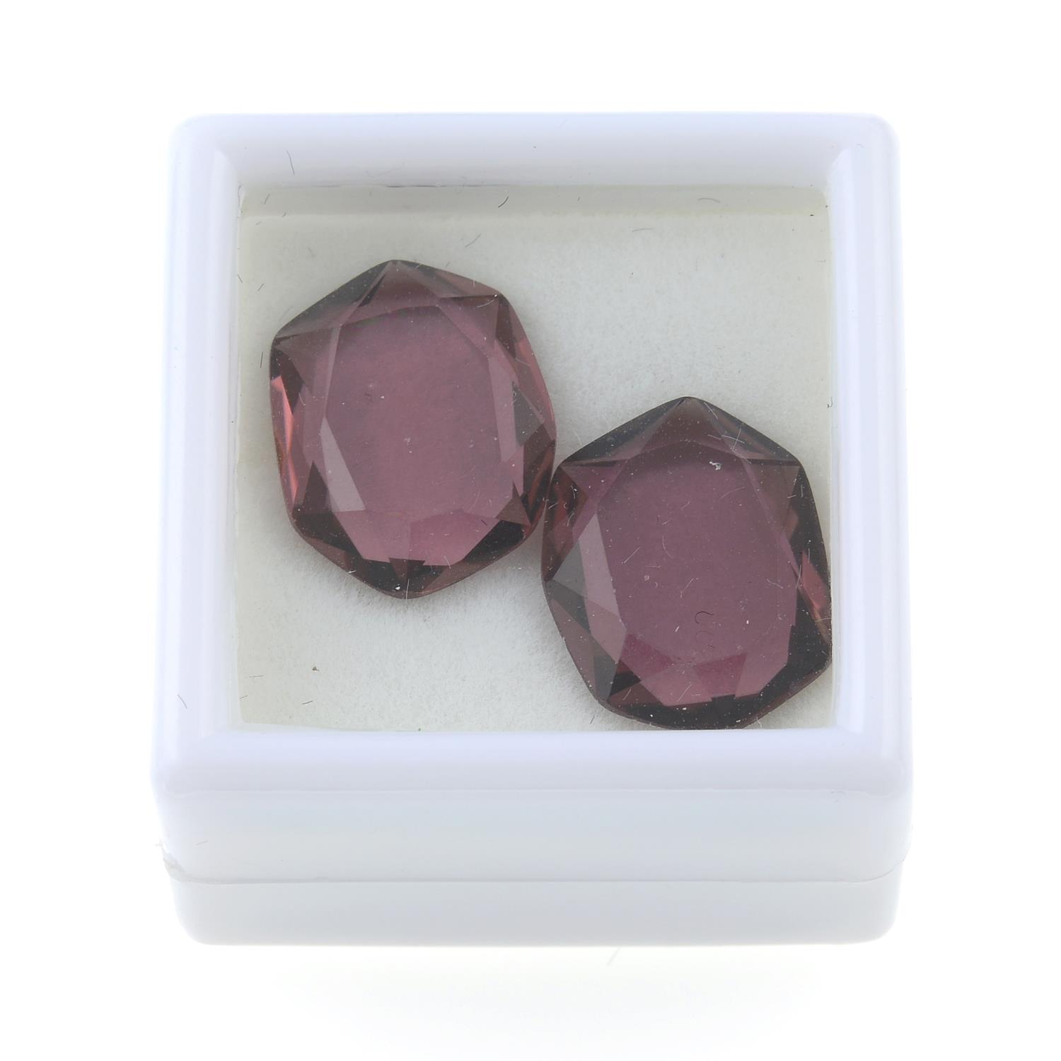 A pair of pink tourmalines, weighing 10.83ct. - Image 3 of 3