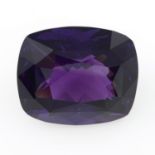 A cushion shape amethyst, weighing 87.78ct.