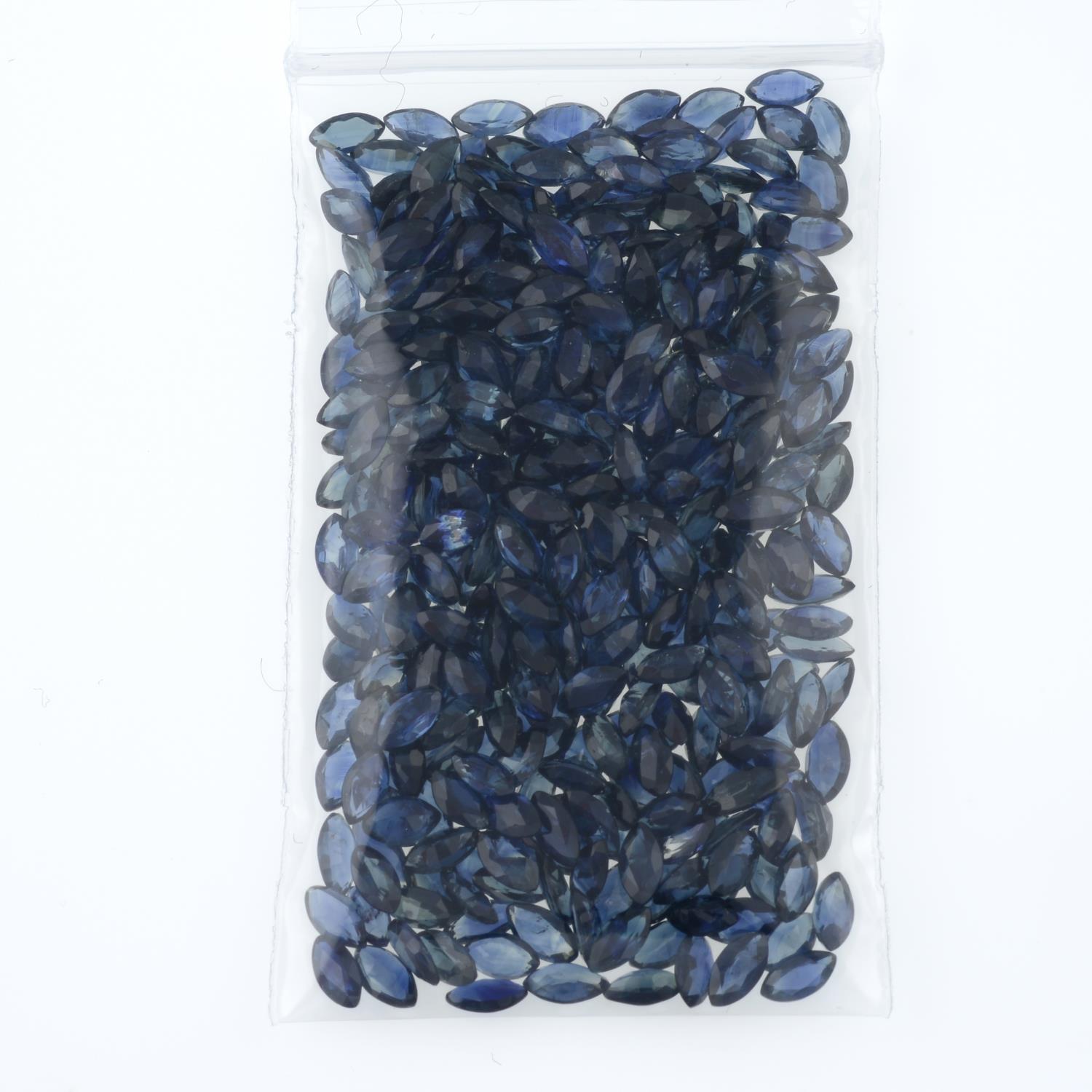 A selection of marquise-shape sapphires, total weight 82.49cts. - Image 2 of 2