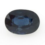 An oval-shape sapphire, weighing 2.10cts, measuring 8.30 by 6.01 by 4.56mms.
