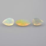Three vari-shape opals.