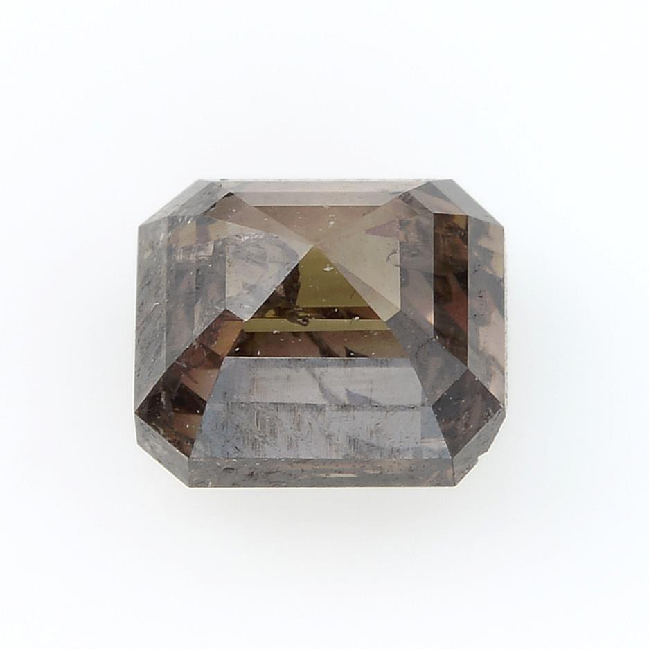 A rectangular shape fancy deep brown diamond, weighing 1.35cts, measuring 5.94 by 5.29 by 4.25mm. - Image 2 of 3
