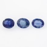 Ten oval-shape sapphires, total weight 11.38cts.