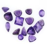 Selection of vari-shape amethysts,