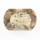 A fancy shape citrine, weighing 130.68ct.