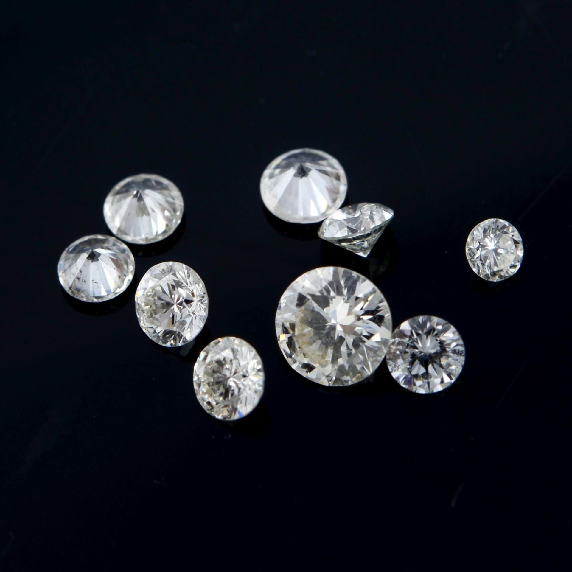 A selection of brilliant-cut diamonds, weighing 1.06cts total. - Image 2 of 2