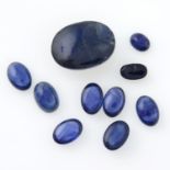 A selection of vari-shape sapphires, total weight 35.98cts.