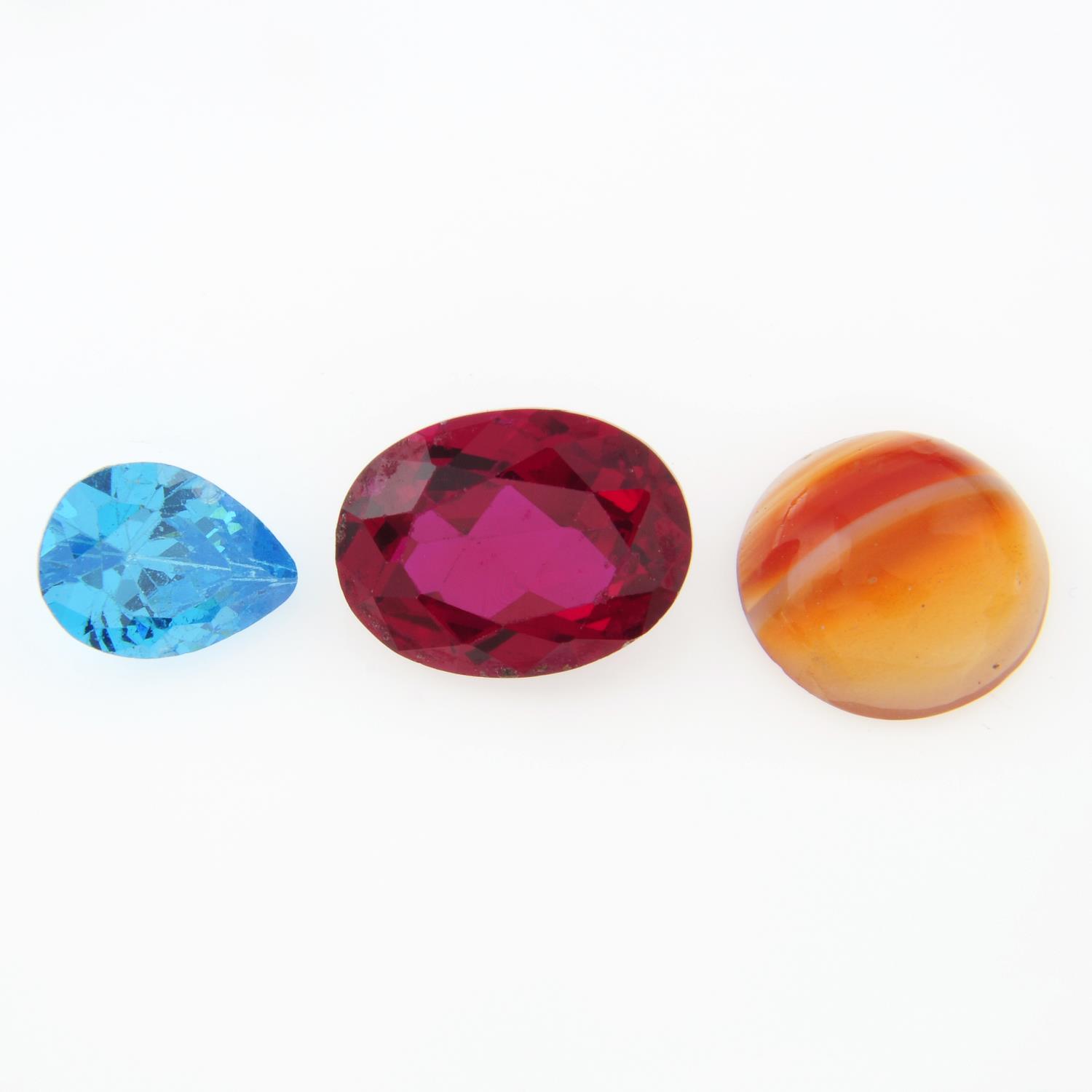 A selection of gemstones, weighing 1.2kgs.