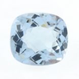 A square-shape blue quartz.