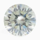 A circular-shape synthetic moissanite, weighing 5.82cts.