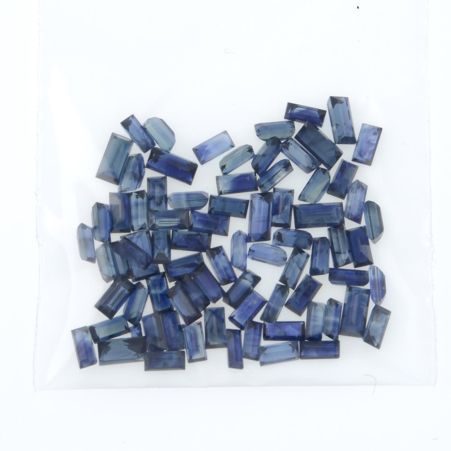 A selection of rectangular-shape sapphires, total weight 17.30cts. - Image 2 of 2