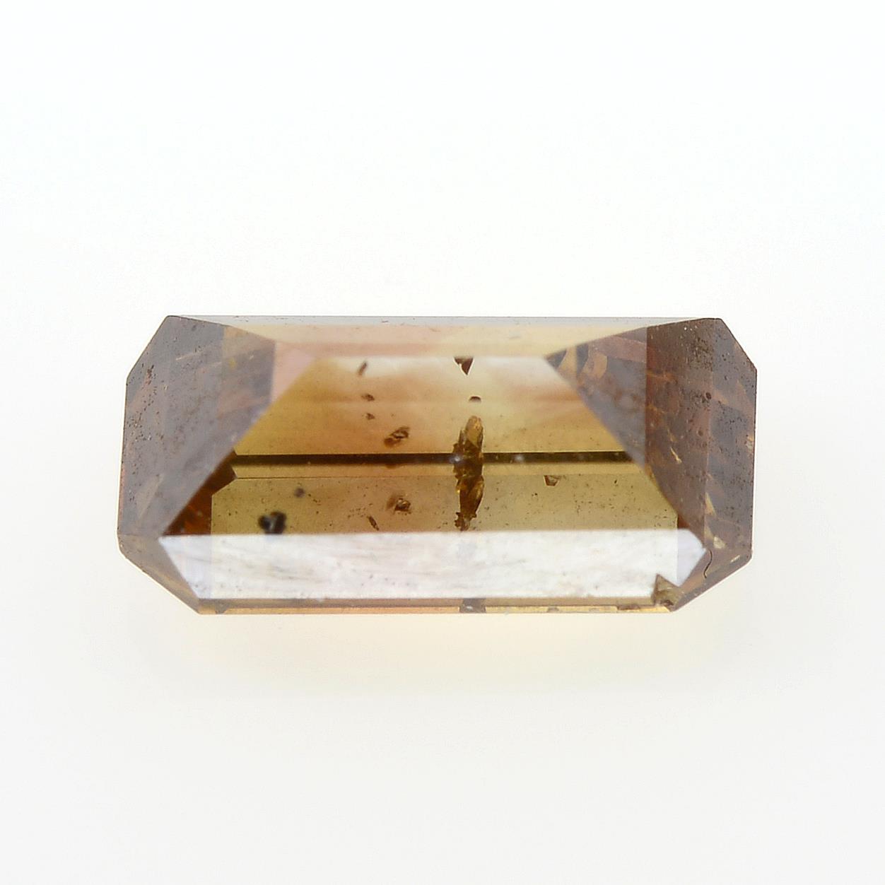 A rectangular shape fancy deep brown orange diamond, weighing 0.48ct. - Image 2 of 3