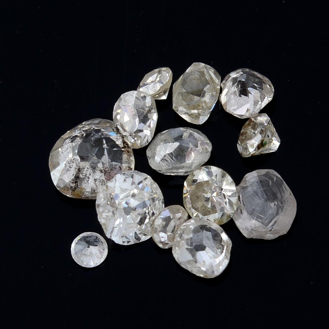 Selection of vari-shape diamonds, weighing 4.39cts total.