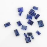 A selection of rectangular-shape sapphires.