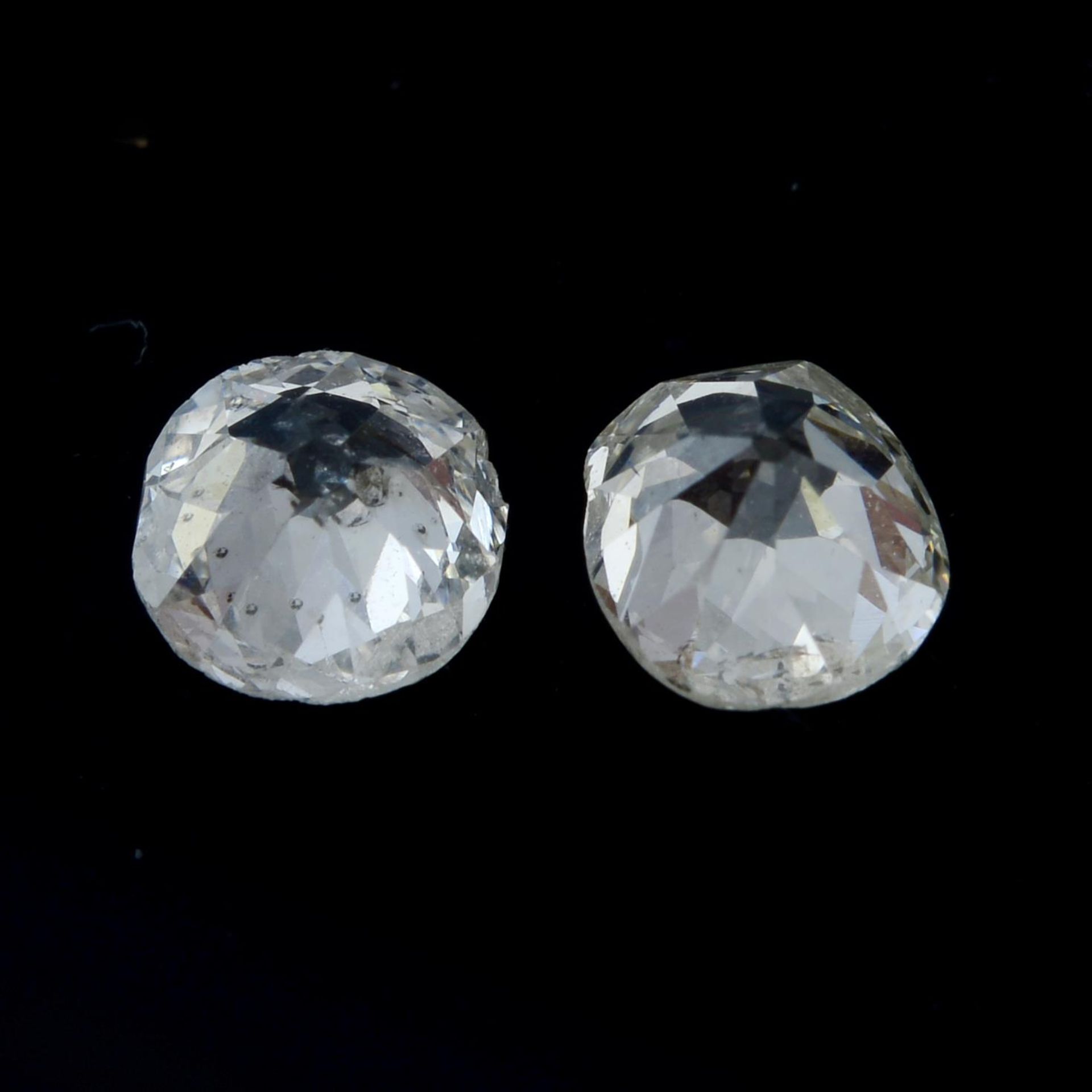 Two old-cut diamonds. - Image 2 of 2