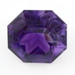 A fancy shape amethyst, weighing 41.25ct.