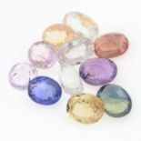 A selection of vari-hue sapphires, total weight 20.36cts.