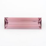 A rectangular shape pink tourmaline, weighing 16.86ct.