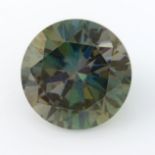 A circular-shape synthetic moissanite, weighing 4.85cts.