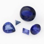 A selection of vari-shape sapphires, total weight 6.07cts.