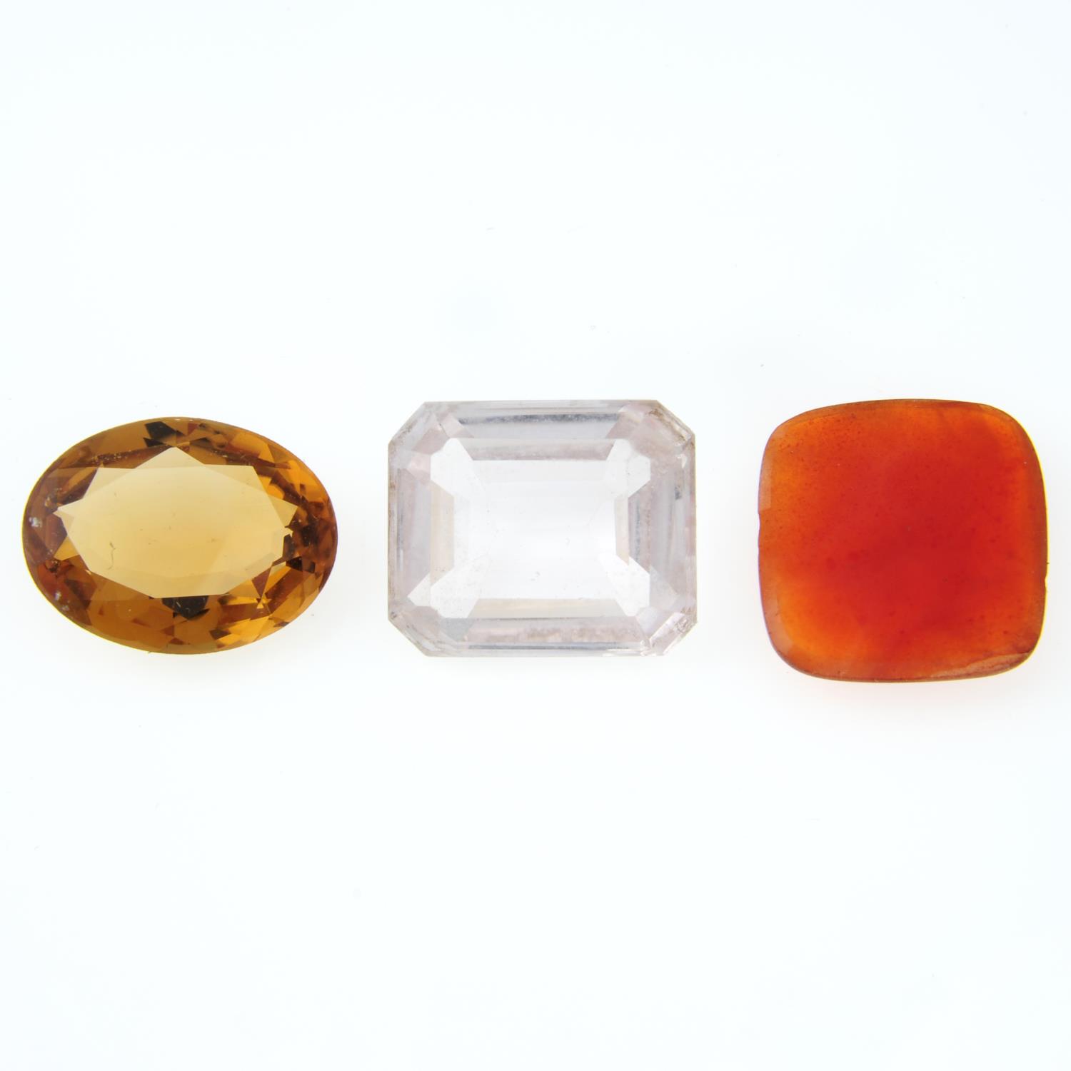 A selection of gemstones, weighing 730gms.