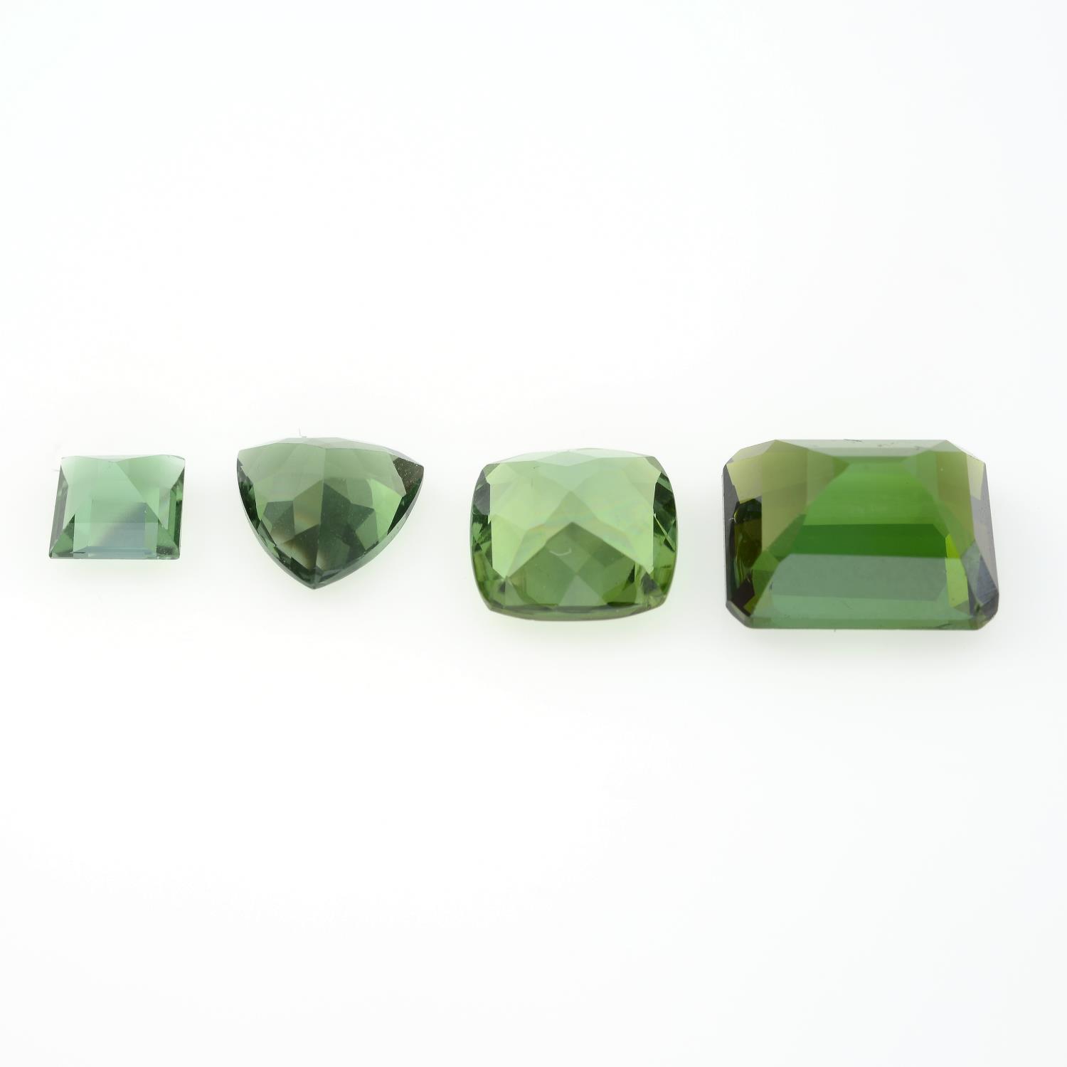 Five vari-shape tourmalines, - Image 2 of 2