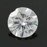 A brilliant cut diamond, weighing 0.42ct.