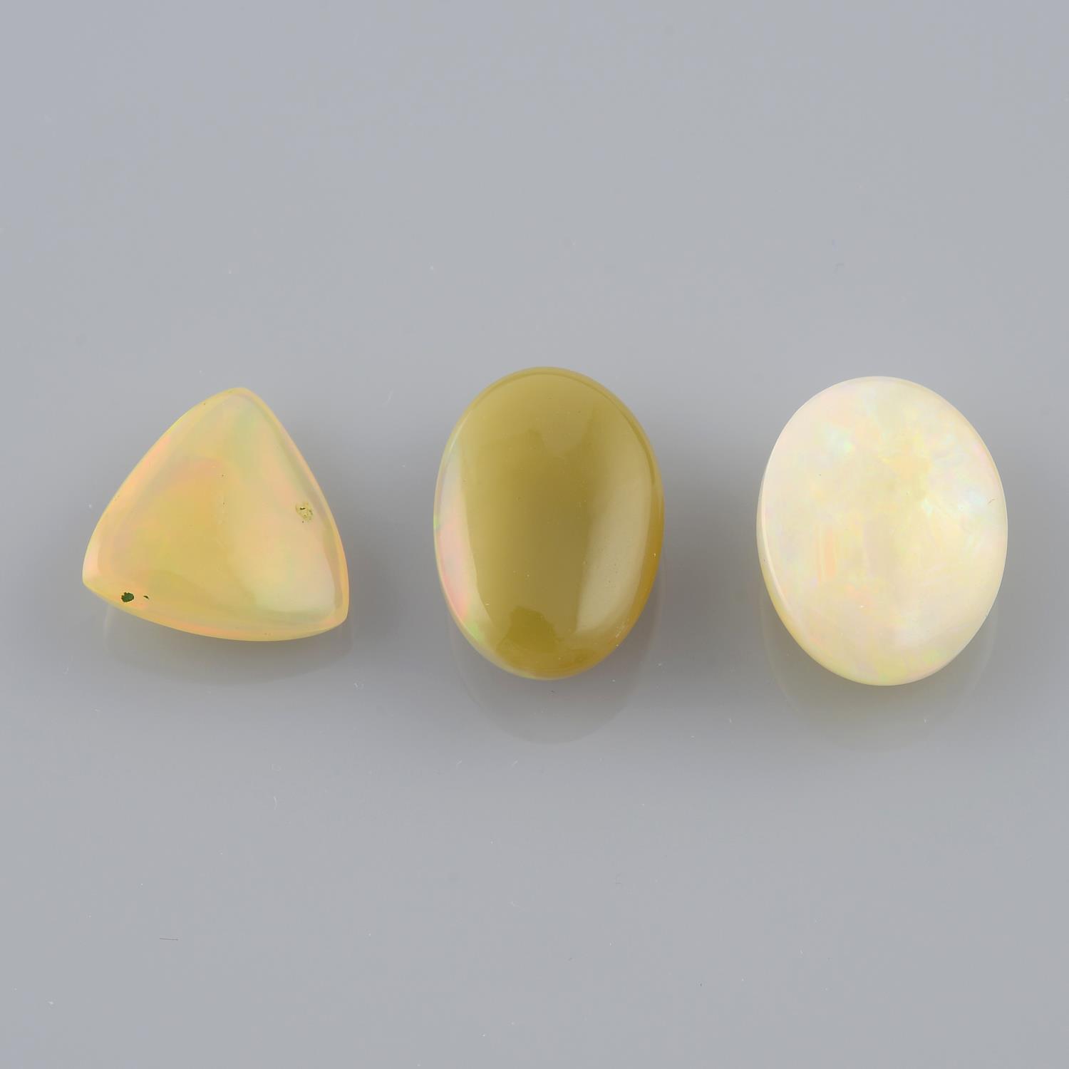 Four vari-shape opal cabochons, weighing 7.84ct. - Image 2 of 3