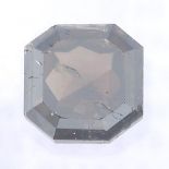 A rectangular shape fancy dark brown diamond, weighing 0.64ct.