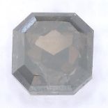 A rectangular shape fancy dark brown diamond, weighing 0.76ct.