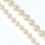 Selection of cultured pearls,