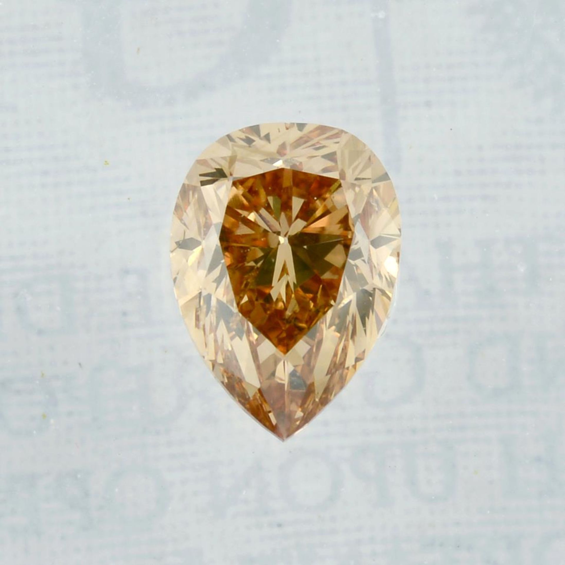 A pear shape diamond, weighing 0.40ct.