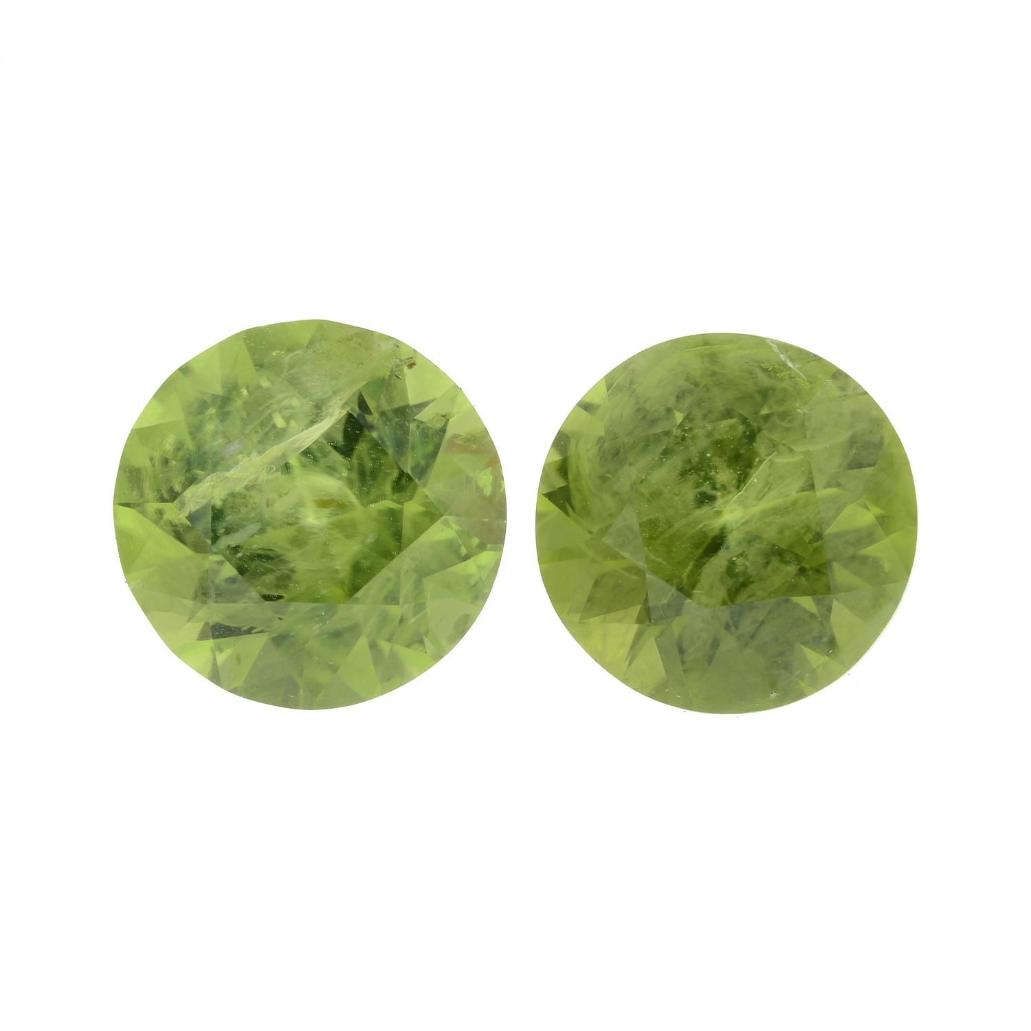 Twelve vari-shape peridot.