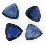 A selection of vari-shape blue sapphires, total weight 4.59cts.